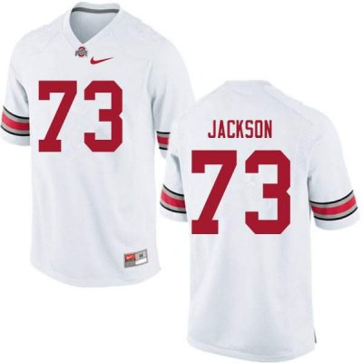 Men's Ohio State Buckeyes #73 Jonah Jackson White Nike NCAA College Football Jersey Original VIK2444EN